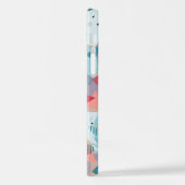 Benutzerdefiniert Aquamarin Blauer Pfirsichpfirsic iPhone Hülle (Linke Seite)