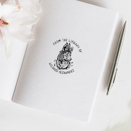 Benutzerdefiniert aus der Bibliothek von Fox Book Gummistempel