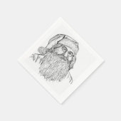 Benutzerdefiniert bedruckter Weihnachtsmann Serviette (Ecke)