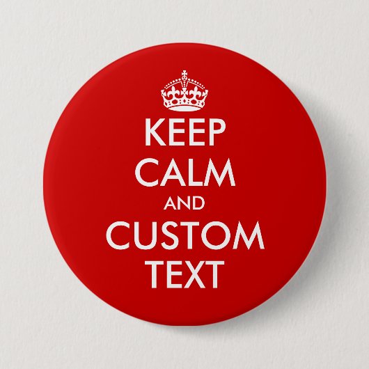 Benutzerdefiniert Behalten große runde rote Pinbac Button (Vorderseite)