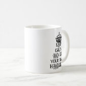 Benutzerdefiniert behielt Ruhe und ließ Name Handl Kaffeetasse (VorderseiteRechts)