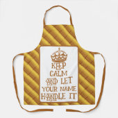 Benutzerdefiniert behielt Ruhe und ließ Name Handl Schürze (Vorderseite)