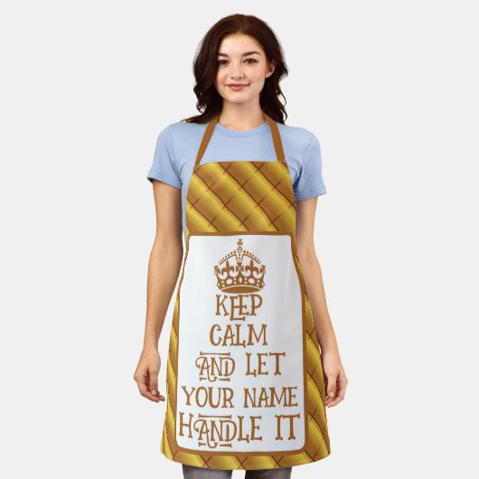 Benutzerdefiniert behielt Ruhe und ließ Name Handl Schürze (Getragen)