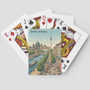 Benutzerdefiniert Berlin Deutschland Vintage-Reise Spielkarten