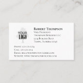 Benutzerdefiniert Berufliches Logo Visitenkarte (Vorderseite)