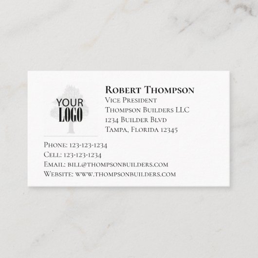 Benutzerdefiniert Berufliches Logo Visitenkarte (Vorderseite)