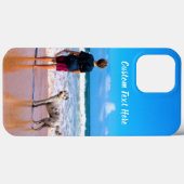Benutzerdefiniert Bild Text iPhone Case mit Text (Rückseite (Horizontal))