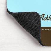 Benutzerdefiniert blau braun personalisiert preppy mousepad (Ecke)