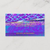 Benutzerdefiniert Blauer Mermaid Personalisiert er Visitenkarte (Rückseite)