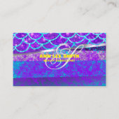 Benutzerdefiniert Blauer Mermaid Personalisiert er Visitenkarte (Vorderseite)