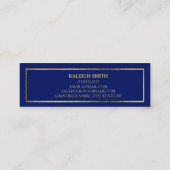 Benutzerdefiniert Blue Gold Abschluss Namenskarte (Rückseite)