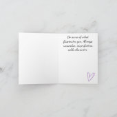 Benutzerdefiniert, Calm Lavender Lila Grußkarte Be Karte (Innenseite)