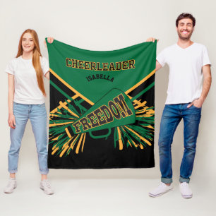 Benutzerdefiniert- Cheerleader 📣 - Dunkelgrün, Go Fleecedecke