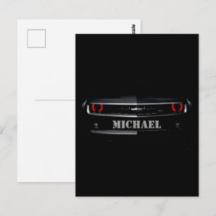 Benutzerdefiniert Cooles schwarzes Chevy Camaro De Postkarte