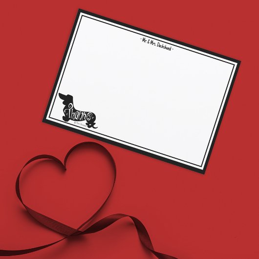 Benutzerdefiniert Dankeschön Dackel Niedliche Hund Dankeskarte