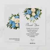 Benutzerdefiniert Dankeschön Karte mit Blumendesig (Vorne/Hinten)