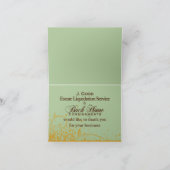 Benutzerdefiniert Dankeschön Karten für Back Zuhau (Innenseite)