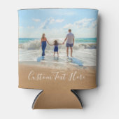 Benutzerdefiniert Das Foto kann mit Text abkühlen Dosenkühler (Vorderseite)