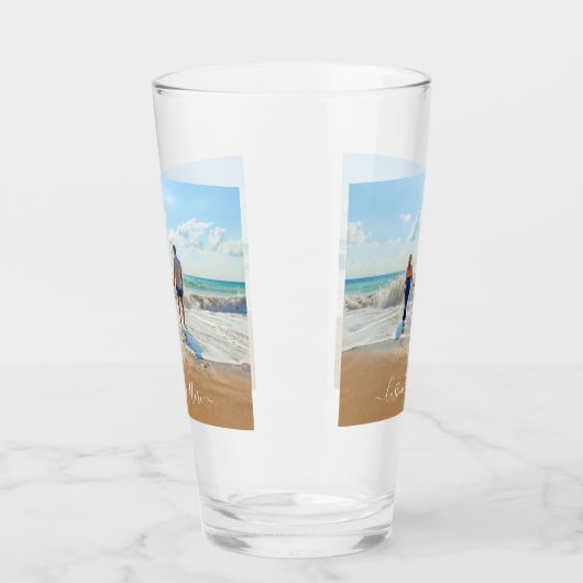 Benutzerdefiniert das Foto mit Textname Glas (Links)