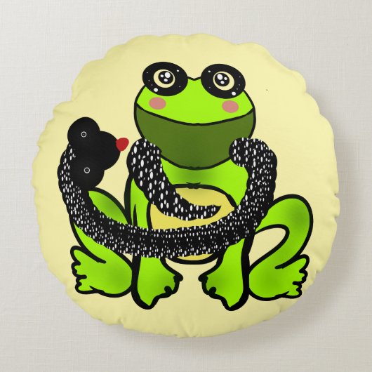 Benutzerdefiniert Das Freundschaftsgeschenk Rundes Kissen (Vorderseite)