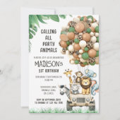 Benutzerdefiniert, das Thema Alle grünen weißen Ba Einladung (Vorderseite)