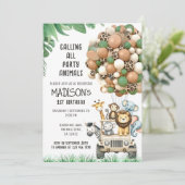 Benutzerdefiniert, das Thema Alle grünen weißen Ba Einladung (Stehend Vorderseite)