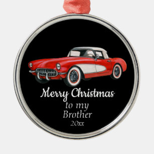 Benutzerdefiniert Datiert Weihnachten Vintage Auto Ornament Aus Metall