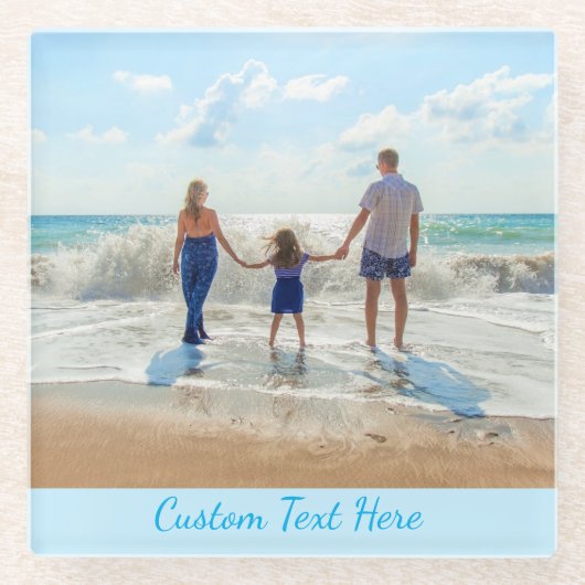 Benutzerdefiniert den Foto-Glass-Untersetzer mit T Glasuntersetzer (Vorderseite)