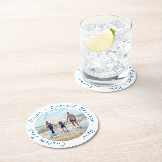 Benutzerdefiniert den PapierUntersetzer des Fotos Runder Pappuntersetzer (Vor Ort)