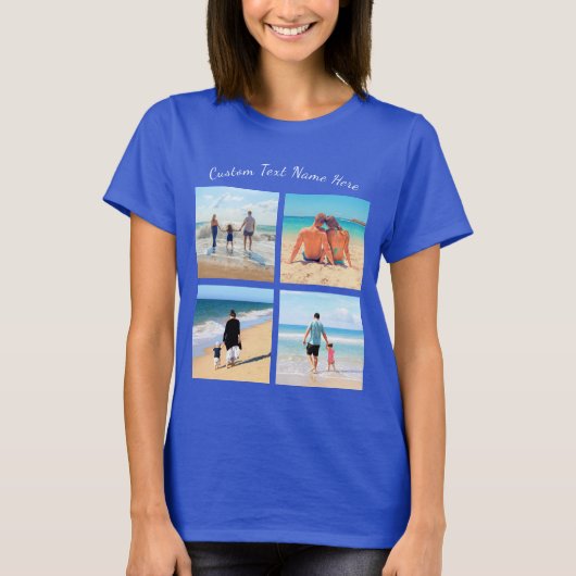 Benutzerdefiniert den T - Shirt FotoCollage mit Te (Vorderseite)