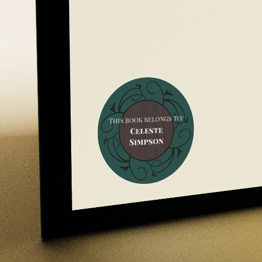 Benutzerdefiniert Dieses Buch gehört | Gothic Insp Runder Aufkleber