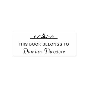 Benutzerdefiniert "Dieses Buch gehört zu" Buch Gummistempel