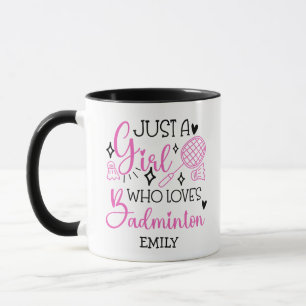 Benutzerdefiniert Dieses Mädchen liebt Badminton R Tasse