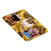 Benutzerdefiniert Drei-Foto Text Silk Sonnenblumen Magnet (Rechte Seite)