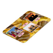 Benutzerdefiniert Drei-Foto Text Silk Sonnenblumen Magnet (Linke Seite)