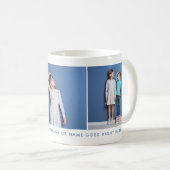 Benutzerdefiniert: Drei Foto und Text Kaffeetasse (VorderseiteRechts)