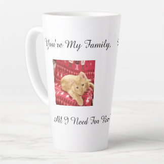 Benutzerdefiniert Du bist Familie, Alles was ich b Milchtasse