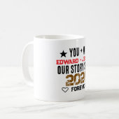 Benutzerdefiniert Du + Ich Unsere Geschichte Bezie Kaffeetasse (Vorderseite Links)