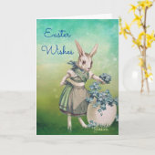 Benutzerdefiniert EASTER wünscht Vintage Grüße Karte (Gelbe Blume)