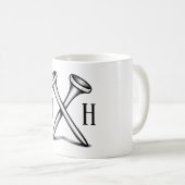 Benutzerdefiniert: Eigene Golf-Monogramme erstelle Kaffeetasse (VorderseiteRechts)