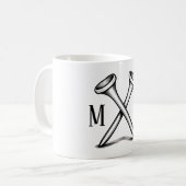 Benutzerdefiniert: Eigene Golf-Monogramme erstelle Kaffeetasse (Vorderseite Links)