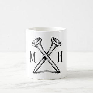 Benutzerdefiniert: Eigene Golf-Monogramme erstelle Kaffeetasse