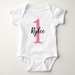Benutzerdefiniert Ein Jahr Baby Strampler