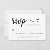 Benutzerdefiniert Einfache Elegante Script-Antwort RSVP Karte (Vorderseite)
