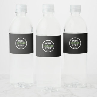 benutzerdefiniert, einzigartig, elegant und minima wasserflaschenetikett