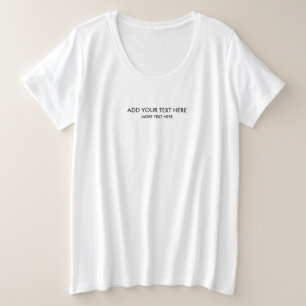 Benutzerdefiniert Eleganter moderner Text für klei Große Größe T-Shirt