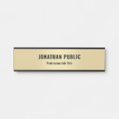 Benutzerdefiniert Elegantes modernes Template Schw Türschild (Vorderseite )