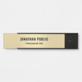 Benutzerdefiniert Elegantes modernes Template Schw Türschild (Vorderseite )