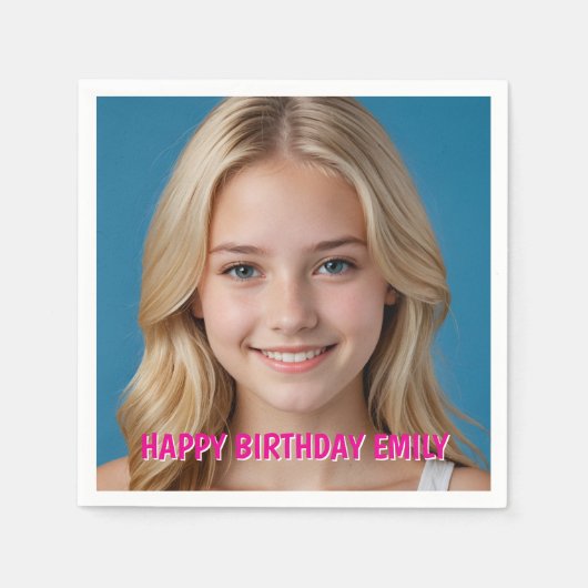 Benutzerdefiniert erstellen Sie Ihr eigenes Foto Serviette (Vorderseite)