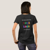 Benutzerdefiniert Firmenlogo und Text-Business-T - T-Shirt (Schwarz voll)